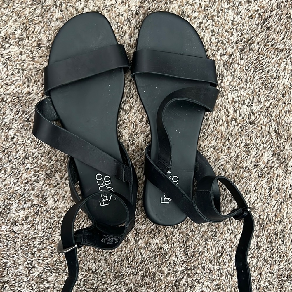 Franco Sarto black sandal size 10 worn once